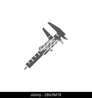 Caliper icon on white background Stock Vector