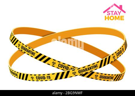 covid-19 coronavirus quarantine stay home Stock Vector