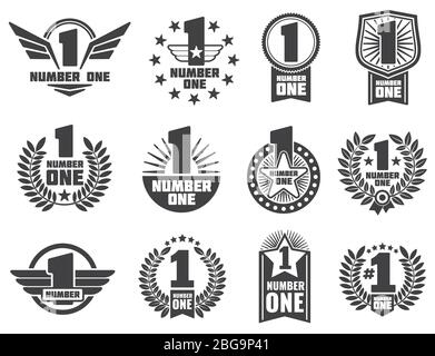 Number one sign brand identity corporate logo design template Isolated on a  white background. Vector illustration EPS.8 EPS.10 Stock Vector Image & Art  - Alamy