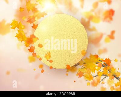 Autumn leaves background with red, orange, and yellow falling. EPS 10 Stock Vector