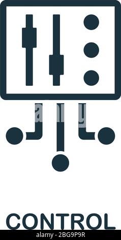 Control icon from digitalization collection. Simple line Control icon for templates, web design Stock Vector