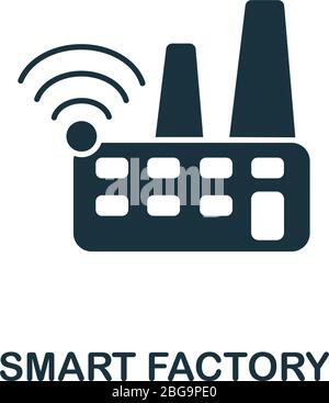 Smart Factory icon from industry 4.0 collection. Simple line element ...