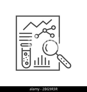 Medical analytics Related Vector Thin Line Icon Stock Vector
