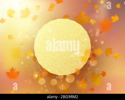 Autumn leaves background with red, orange, and yellow falling. EPS 10 Stock Vector