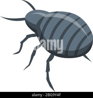 Black cockroach icon, isometric style Stock Vector