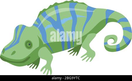 Chameleon icon, isometric style Stock Vector
