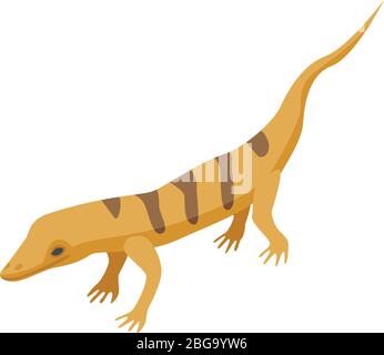 Desert lizard icon, isometric style Stock Vector