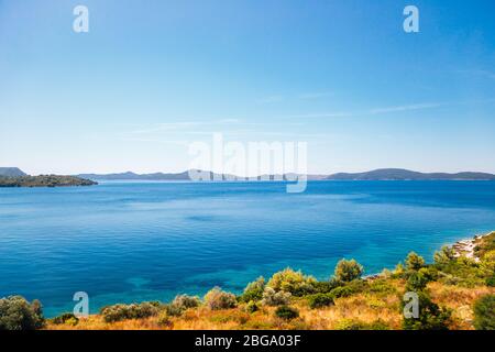 Adriatic sea scenery from Bosnia and Herzegovina to Croatia Stock Photo