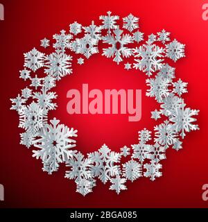Christmas background with snowflakes. EPS 10 vector file Stock Vector
