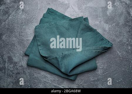 Clean napkins on dark background Stock Photo