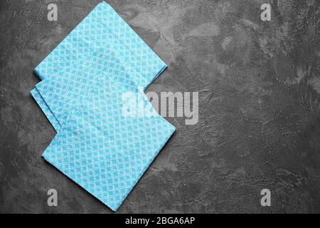 Clean napkins on dark background Stock Photo