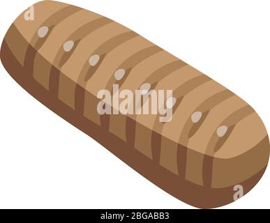 Cockroach larva icon, isometric style Stock Vector