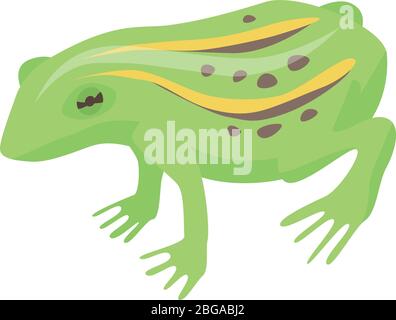 Lake frog icon, isometric style Stock Vector