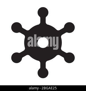 minimal useful coronavirus flat icon Stock Vector