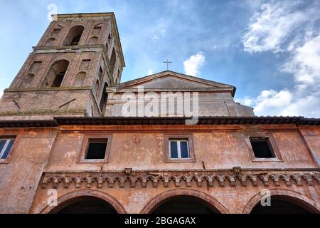 Santa Maria Assunta e Sant'Anastasia Neoclassical Roman Catholic cathedral in Nepi, region of Lazio, Italy Stock Photo