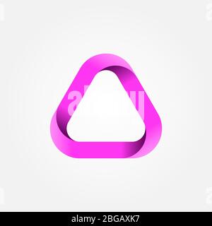 Triangle logo. Design geometric element. Corporate, technology, media style templates vector design. Stock - Vector illustration. Stock Vector