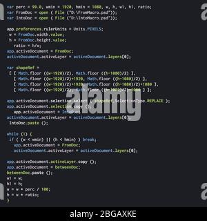 Digital java code text. Computer software coding vector concept. Programming coding script java, digital program code on screen illustration Stock Vector