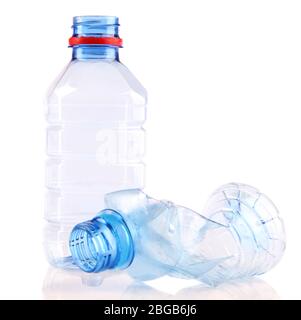Plastic bottle isolated on white Stock Photo
