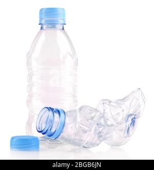 Plastic bottle isolated on white Stock Photo