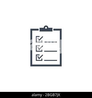 Clipboard related vector glyph icon. Stock Vector