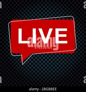 Live streaming bubble bubble talk.  vector eps10 Stock Vector