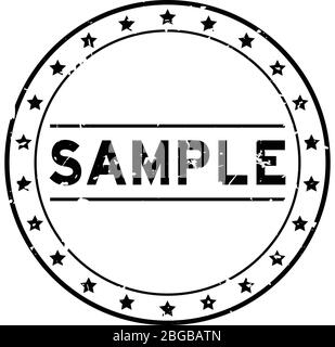 Grunge black free sample word rubber seal stamp on white background ...