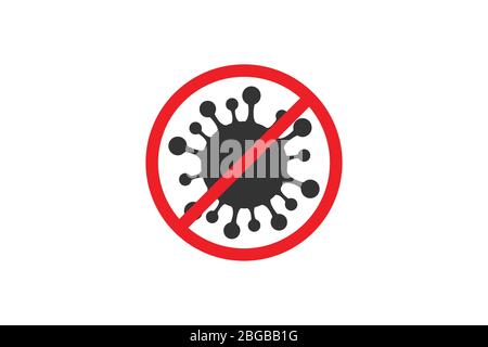 Coronavirus sign. Corona virus Bacteria Cell Icon, 2019-nCoV in caution traffic signs. Warning symbol of COVID-19, Novel coronavirus. Vector icon. Stock Vector