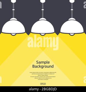 Three lamps with light background Stock Vector