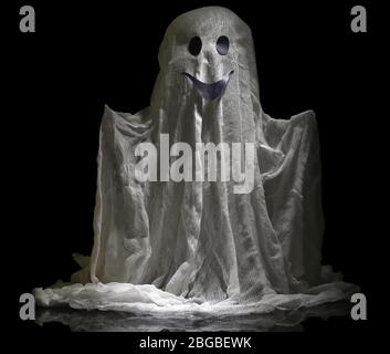 Halloween ghost, isolated on  black Stock Photo