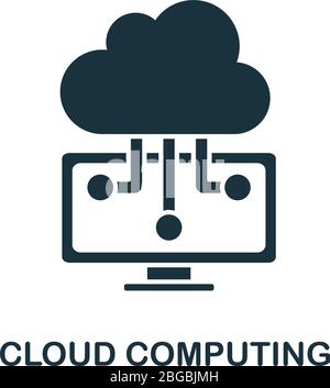 Cloud Computing icon from digitalization collection. Simple line Cloud Computing icon for templates, web design Stock Vector