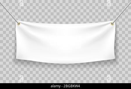 Blank fabric banner Stock Vector