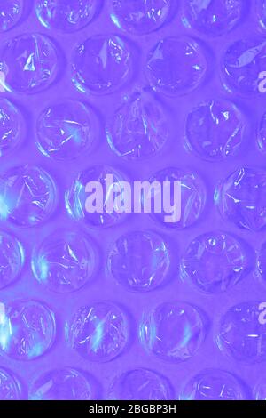 Color plastic bubble packing material, close-up Stock Photo