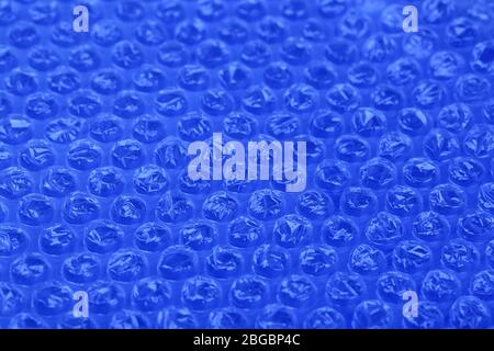 Color plastic bubble packing material, close-up Stock Photo