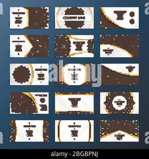 Banners or visit cards with mandala decoration on them. Arabic or indian oriental design. Vector collection set Stock Vector