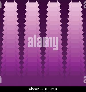 halftone star and geometric shape purple background, vector illustration Stock Vector