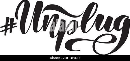 Vector calligraphy illustration isolated on white background. Stock Vector