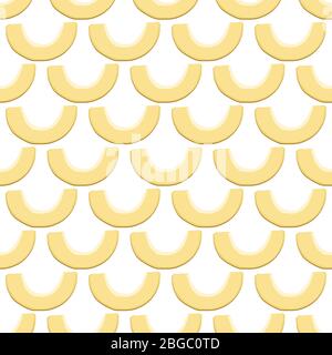 Illustration on theme big colored seamless melon, bright fruit pattern for seal. Fruit pattern consisting of beautiful seamless repeat melon. Simple c Stock Vector