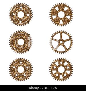 Gears on a white isolated background. Vector image Stock Vector
