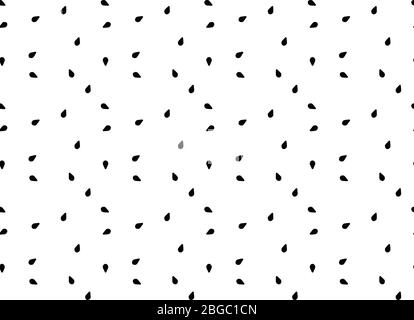 Seamless repeating pattern wallpaper illustration of black sesame seeds on white background Stock Vector