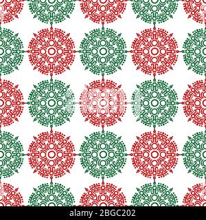 Abstract mayan ornamental seamless pattern - mexican style seamless texture. Vector illustration Stock Vector
