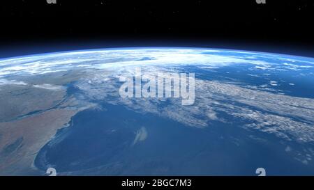 3D Illustration of the Earth Atmosphere Stock Photo