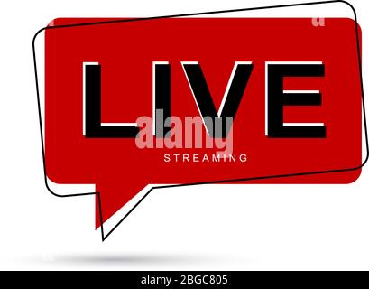 Live streaming bubble bubble talk.  vector eps10 Stock Vector