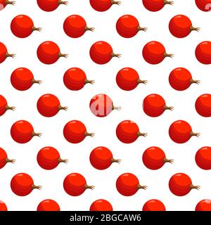Illustration on theme big colored seamless currant, bright berry pattern for seal. Berry pattern consisting of beautiful seamless repeat currant. Simp Stock Vector