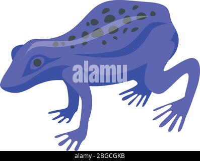 Blue exotic frog icon, isometric style Stock Vector