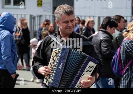 Khabarocsk, Russia - May 09, 2019: Concert in honor of the Victory Day in the great Patriotic war Stock Photo