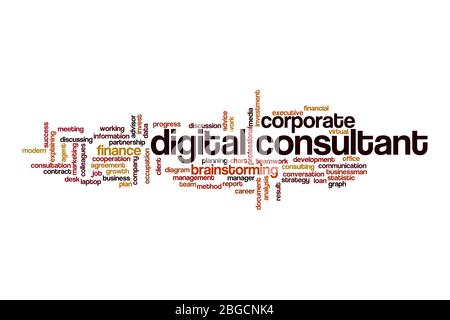Digital consultant word cloud concept on white background Stock Photo ...