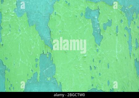 Background of a painted green iron metal sheet, iron texture Stock Photo