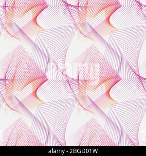 Abstract multicolored seamless pattern from spiral lines and dots. Stock Vector