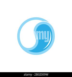motion curves geometric blue water logo vector Stock Vector