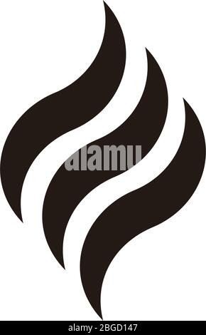 simple stripes curves design symbol logo vector Stock Vector